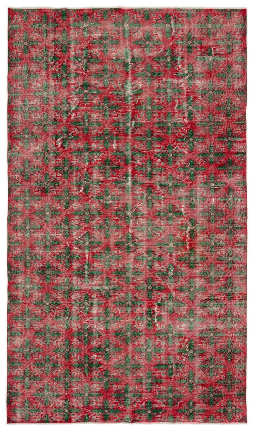 Atina 17528 Kırmızı Eskitme Yün El Dokuma Halısı 167 x 280 - El Dokuma - HALI.NET