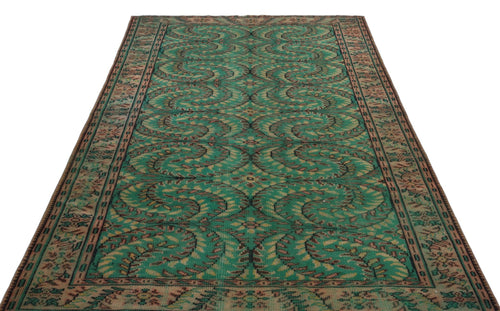 Atina 17977 Yeşil Eskitme Yün El Dokuma Halısı 175 x 274 - El Dokuma - HALI.NET