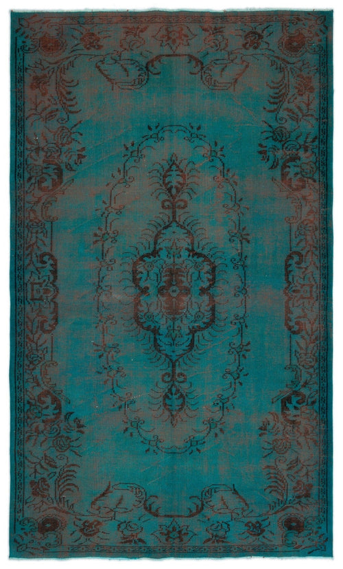 Atina 18395 Turkuaz Eskitme Yün El Dokuma Halısı 183 x 297 - El Dokuma - HALI.NET