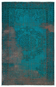 Atina 18754 Turkuaz Eskitme Yün El Dokuma Halısı 175 x 282 - El Dokuma - HALI.NET