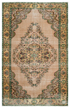 Atina 18771 Krem Eskitme Yün El Dokuma Halısı 186 x 286 - El Dokuma - HALI.NET