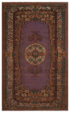 Atina 26894 Kahve Eskitme Yün El Dokuma Halısı 165 x 268 - El Dokuma - HALI.NET