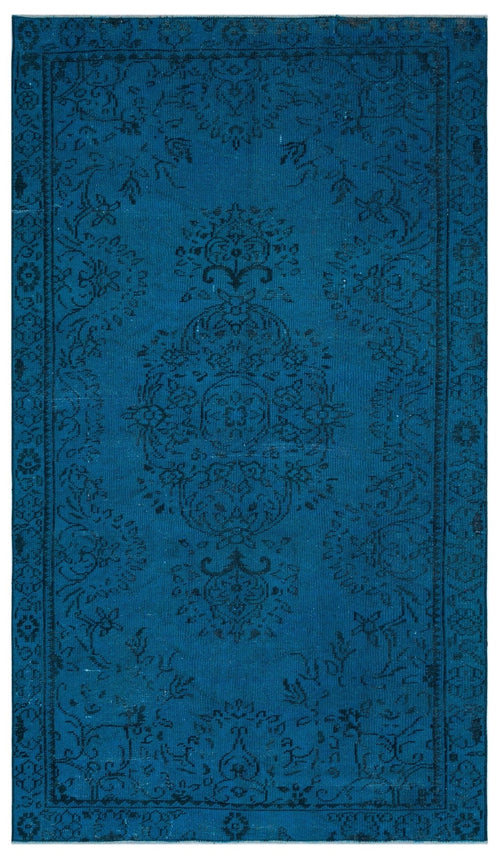Atina 26902 Mavi Eskitme Yün El Dokuma Halısı 148 x 262 - El Dokuma - HALI.NET