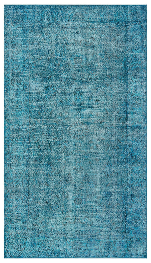 Atina 29612 Turkuaz Eskitme Yün El Dokuma Halısı 153 x 272 - El Dokuma - HALI.NET
