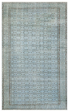 Atina 34768 Mavi Eskitme Yün El Dokuma Halısı 170 x 276 - El Dokuma - HALI.NET
