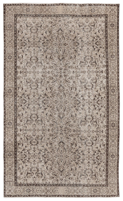 Atina 8075 Bej Eskitme Yün El Dokuma Halısı 171 x 292 - El Dokuma - HALI.NET